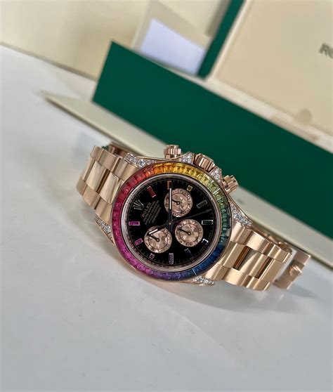 daytona rainbow white gold|rolex 116595rbow 2021.